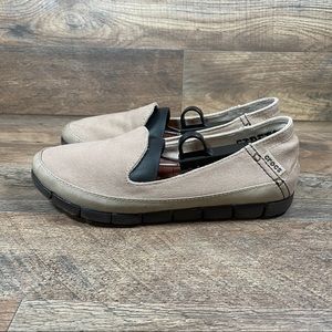 Crocs Tan Canvas Flats